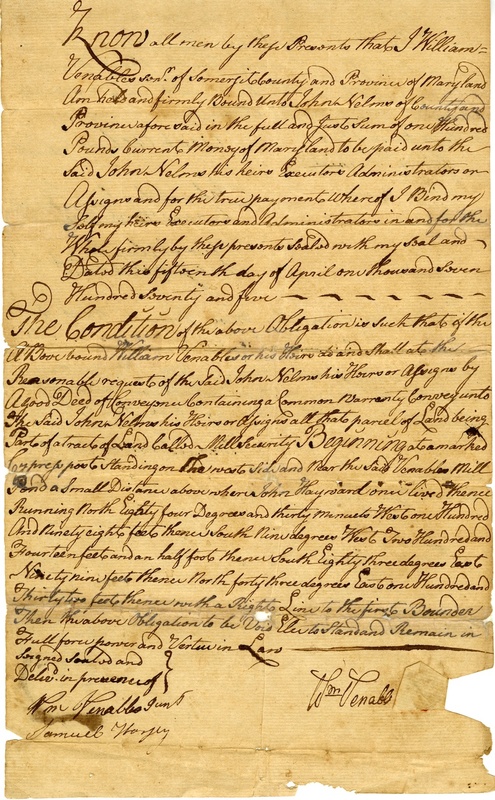 Deed of Somerset County