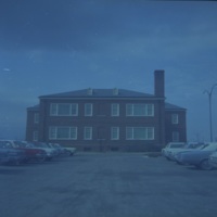 Blackwell Library’s rear parking lot, circa 1960