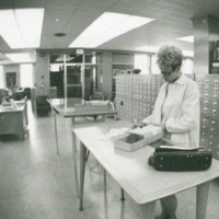 Blackwell Library card catalog, 1968